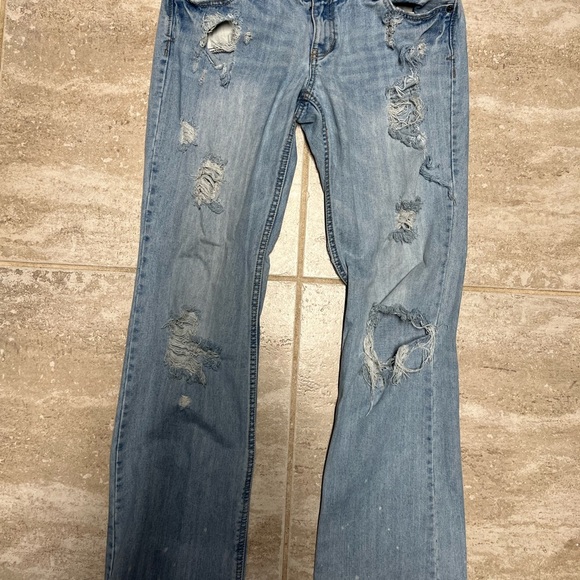 đź’™EUC -AEROPOSTALE DISTRESSED CHELSEA BOOTCUT JEANS SZ 7-8 LONGđź’™ - Picture 3 of 11